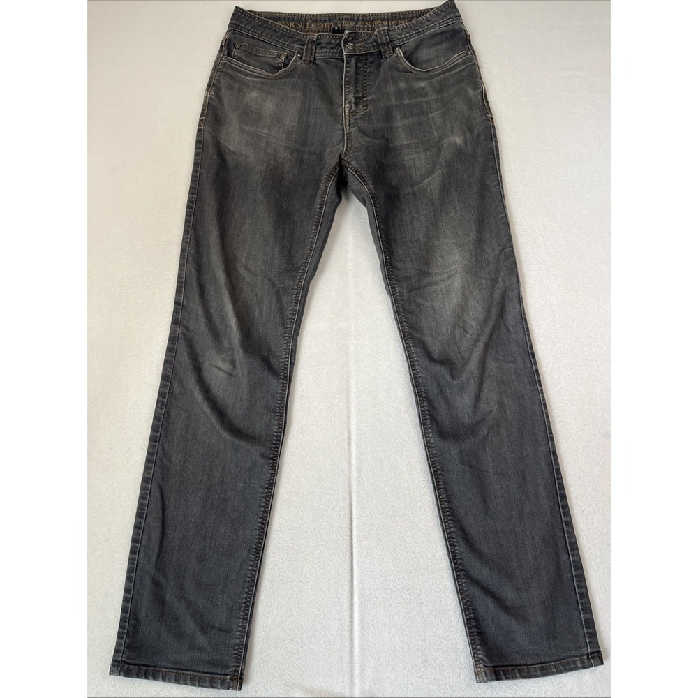 Prana Jeans Mens 30x32 Black Slim Fit Straight Leg Denim Pants Bridger